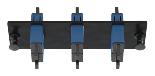 Placa Acopladora de Fibra Óptica Panduit - 3 Conectores - SC - Dúplex - Monomodo - FAP3WBUDSCZ