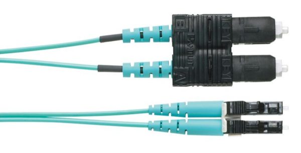 Cable de Fibra Óptica Panduit - LC-SC - Dúplex - Multimodo - 2M - Aqua - FZ2ERLNSNSNM002