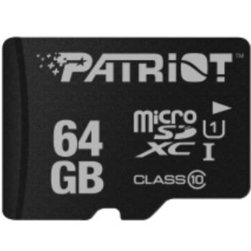 Memoria MicroSDHC PATRIOT LX Series – 64GB – Clase 10 – UHS-I – PSF64GMDC10