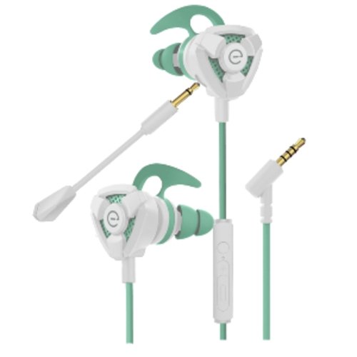 Auriculares Gamer Easy Line Storm – Alámbrico – 3.5mm – Micrófono Desmontable – Verde con Blanco – EL-995708