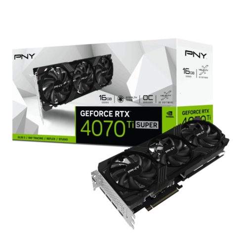 Tarjeta de Video PNY GeForce RTX 4070 Ti SUPER VERTO – 16GB – 256-bit – PCI-E 4.0 – GDDR6X – HDMI – DisplayPort – VCG4070TS16TFXPB1-O