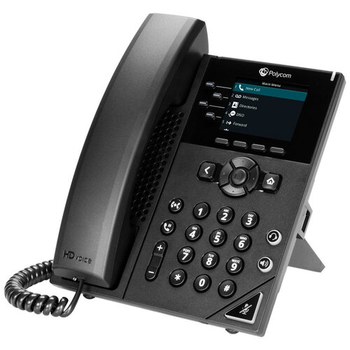 Teléfono Polycom VVX 250 – 2.8″ – LCD – 4 Líneas – 2 Puertos Ethernet – 2200-48820-025