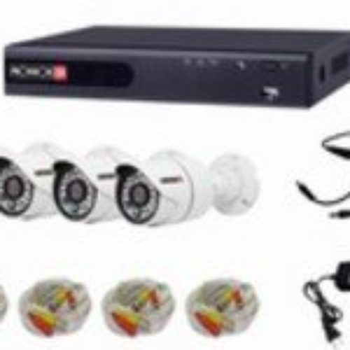 Paquete Provision-ISR PRO44AHDKIT – DVR – 4 canales + 4 cámaras – Bala – 1.3 Mpx + Cables + Fuente – PRO44AHDKIT