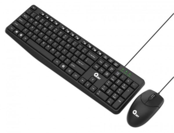 Kit de Teclado y Mouse QIAN QKX-20603 - Alámbrico - USB - Multimedia - Español - Negro - QKX-20603