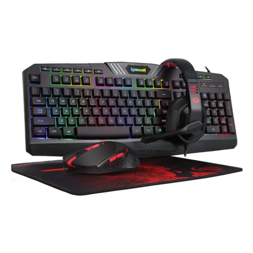 Kit Gamer REDRAGON S101-BA – Teclado – Español – Mouse – Diadema – Mouse Pad – S101-BA-2-SP