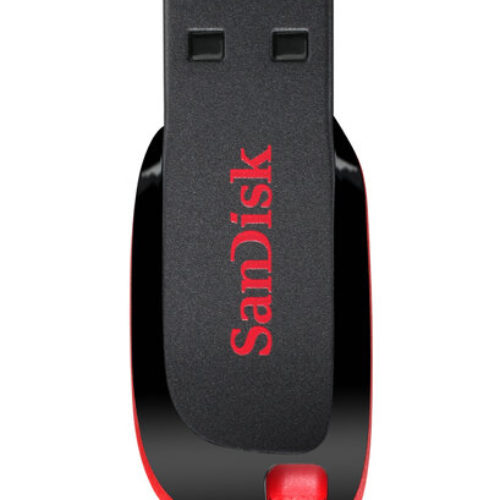 Memoria USB SanDisk Cruzer Blade – 64GB – USB 2.0 – Negro/ Rojo – SDCZ50-064G-B35