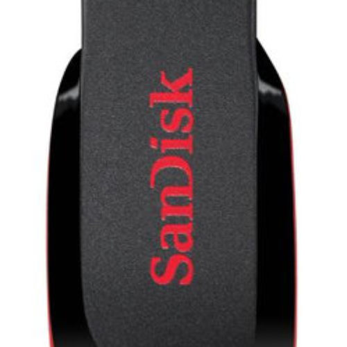 Memoria USB SanDisk Cruzer Blade – 128GB – USB 2.0 – Negro/Rojo  – SDCZ50-128G-B35