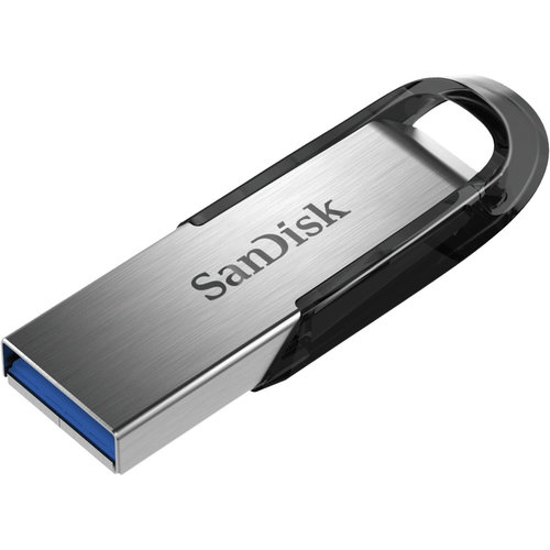 Memoria USB SanDisk Ultra Flair – 32GB – USB 3.0 – Plata/Negro – SDCZ73-032G-G46