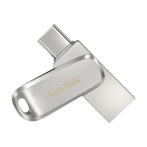 Memoria USB SanDisk Ultra Dual Drive Luxe – 256GB – USB-A/USB-C – Plata – SDDDC4-256G-G46