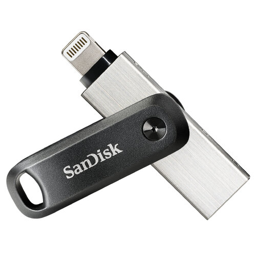 Memoria USB SanDisk iXpand Go – 128GB – Lightning – Plata – SDIX60N-128G-GN6NE
