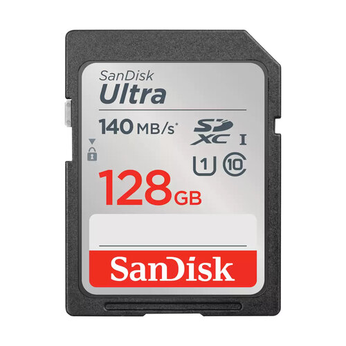 Memoria SDHC SanDisk Ultra – 128GB – UHS-I – Clase 10 – SDSDUNB-128G-GN6IN