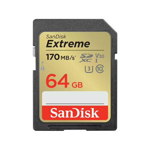 Memoria SD SanDisk Extreme – 64GB – Clase 10 – SDSDXV2-064G-GNCIN