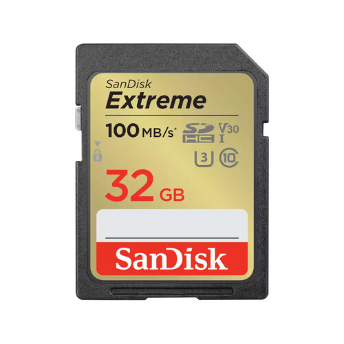 Memoria SDHC SanDisk Extreme – 32GB – Clase 10 – UHS-I – SDSDXVT-032G-GNCIN