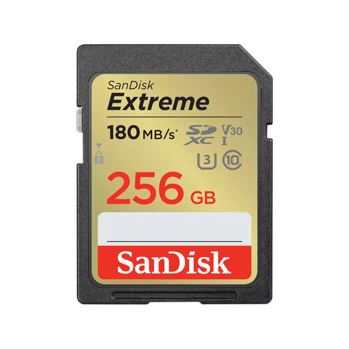 Memoria SDXC SanDisk Extreme – 256GB – Clase 10 – UHS-I  – SDSDXVV-256G-GNCIN
