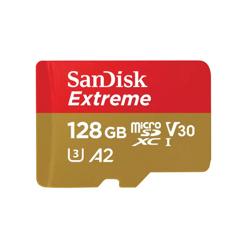 Memoria MicroSDXC SanDisk Extreme – 128GB – Clase 10 – C/Adaptador  – SDSQXAA-128G-GN6MA