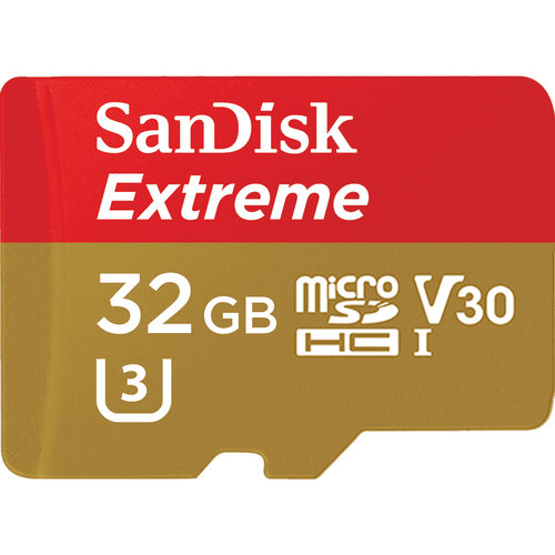 Memoria MicroSDHC SanDisk Extreme – 32GB – Clase 10 – UHS-I – C/Adaptador – SDSQXAF-032G-GN6AA