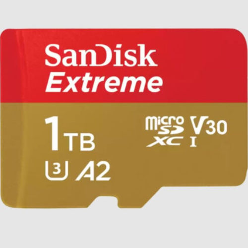 Memoria MicroSDXC SanDisk Extreme – 1TB – Clase 10 – C/Adaptador – SDSQXAV-1T00-GN6MA