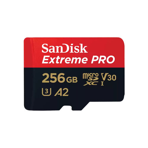Memoria MicroSDXC SanDisk Extreme Pro – 256GB – Clase 10 – C/Adaptador – SDSQXCD-256G-GN6MA