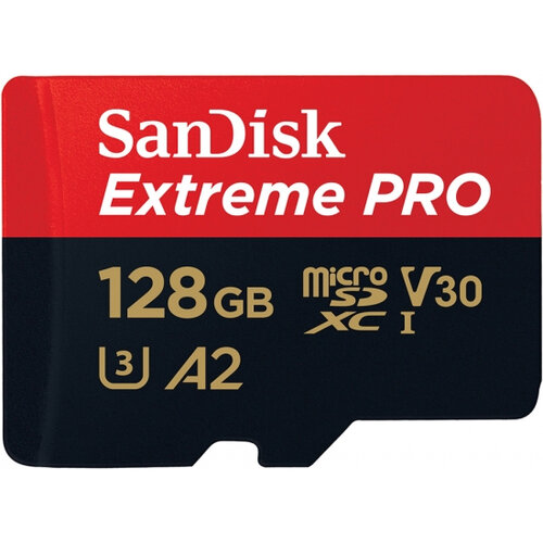 Memoria MicroSDXC SanDisk Extreme Pro – 128GB – Clase 10 – C/Adaptador – SDSQXCY-128G-GN6MA