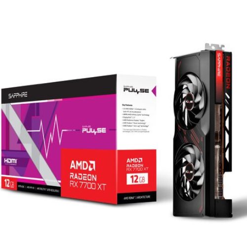 Tarjeta de Video SAPPHIRE PULSE AMD Radeon RX 7700 XT – 12GB – 192-bit – PCI-E 4.0 – GDDR6 – HDMI – DisplayPort – 11335-04-20G