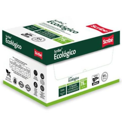 Papel Scribe Ecológico – Carta – 10 Paquetes – 500 Hojas c/u – 5288