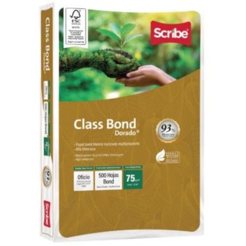 Papel Cortado Scribe Class Bond Dorado – Oficio – 93% Blancura – 5000 Hojas – 5293