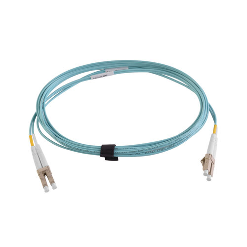 Cable de Fibra Óptica SIEMON – LC-LC – Dúplex – Multimodo – 3M – Aqua – FJ2-LCLC5V-03AQ