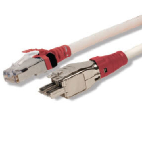 Cable de Red SIEMON – Cat6a – TERA a RJ-45 – 2M – Blanco – T4A-S02M-B02L