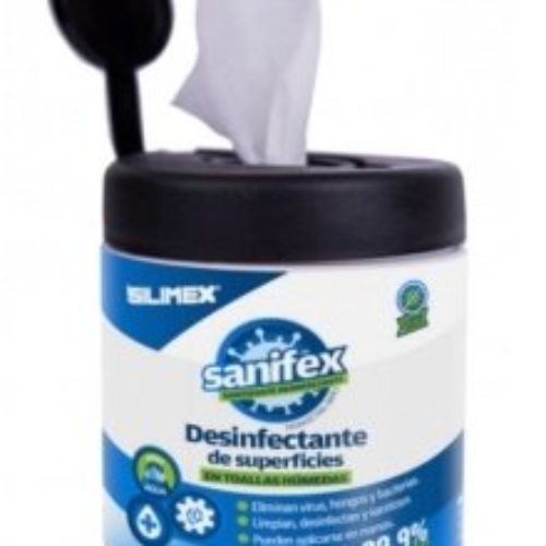 Toallas Húmedas Silimex Sanifex – Desinfectantes – Elimina Virus/Hongos/Bacterias – 30 Toallas – 750300219681