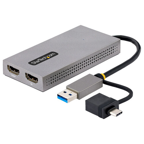 Adaptador de Video StarTech.com 107B-USB-HDMI – USB-A/USB-C a 2x HDMI – 107B-USB-HDMI