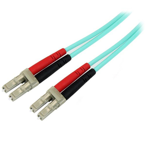 Cable de Fibra Óptica StarTech.com – LC – Dúplex – Multimodo – 2M – Aqua – 450FBLCLC2