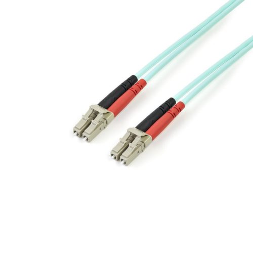Cable de Fibra Óptica StarTech.com – LC – Dúplex – Multimodo – 3M – Aguamarina – 450FBLCLC3