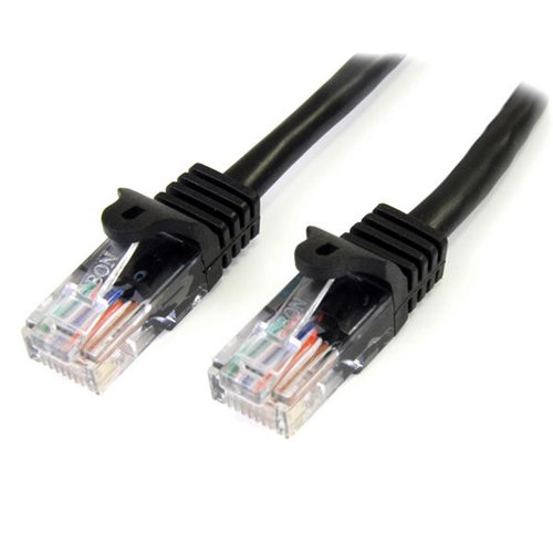 Cable de Red StarTech.com – Cat5e – RJ-45 – 1M – Negro – 45PAT1MBK