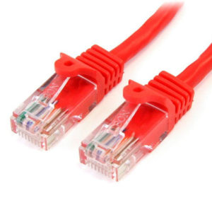 Cable de Red StarTech.com - Cat5e - RJ-45 - 1M - Rojo - 45PAT1MRD
