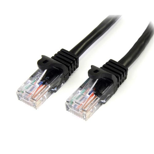Cable de Red StarTech.com – Cat5e – RJ-45 – 50cm – Negro – 45PAT50CMBK