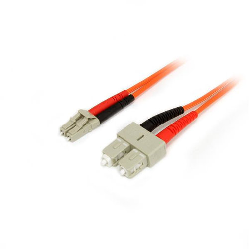 Cable de Fibra Óptica StarTech.com – LC – SC – Dúplex – Multimodo – 3M – Naranja – 50FIBLCSC3