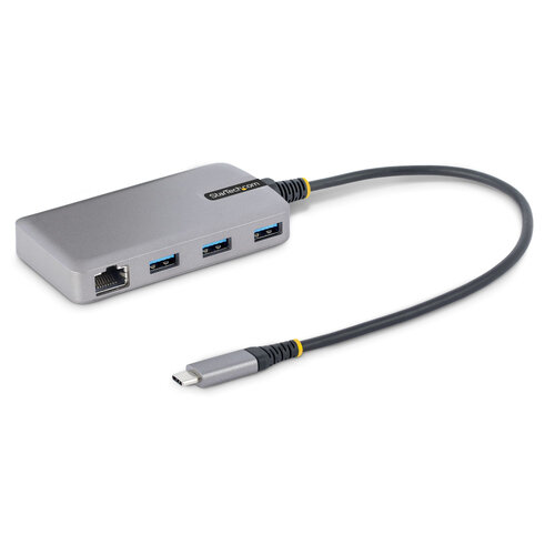 Hub USB StarTech.com 5G3AGBB-USB-C-HUB – USB-C a 3x USB 3.0 – Ethernet – Gris – 5G3AGBB-USB-C-HUB