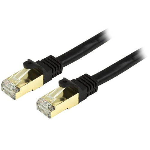 Cable de Red StarTech.com – Cat6a – RJ-45 – 3.6M – Negro – C6ASPAT12BK