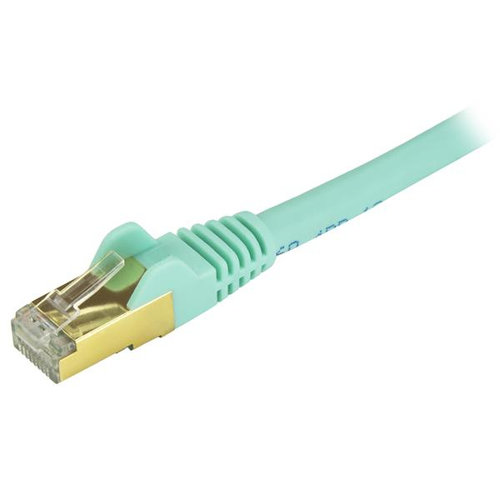 Cable de Red StarTech.com – Cat6 – RJ-45 – 30cm – Aqua – C6ASPAT1AQ