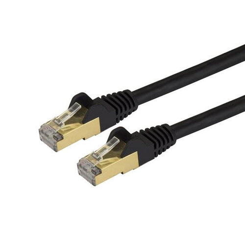 Cable de Red StarTech.com – Cat6a – RJ-45 – 15cm – Negro – C6ASPAT6INBK