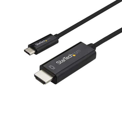 Cable Adaptador StarTech.com CDP2HD2MBNL – 2 m – USB-C a HDMI – 4K – Negro – CDP2HD2MBNL
