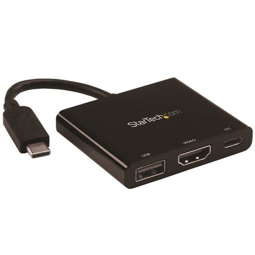 Convertidor de Vídeo StarTech.com – USB-C – HDMI 4K – USB A – Negro – CDP2HDUACP