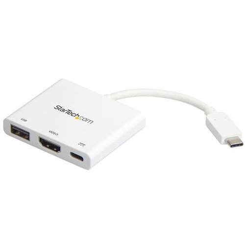 Convertidor de Vídeo StarTech.com – USB-C – HDMI 4K – USB A – Blanco – CDP2HDUACPW