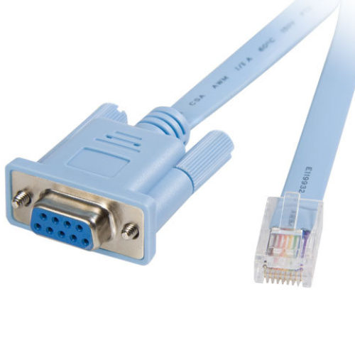 Cable StarTech.com – 1.8 Mts – Para Gestión de Router – Consola Cisco RJ45 a Serie DB9 – Rollover – Macho a Hembra – DB9CONCABL6