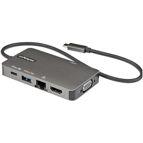 Docking Station StarTech.com DKT30CHVPD2 – USB-C a HDMI/VGA/Ethernet/USB/USB-C – Gris – DKT30CHVPD2