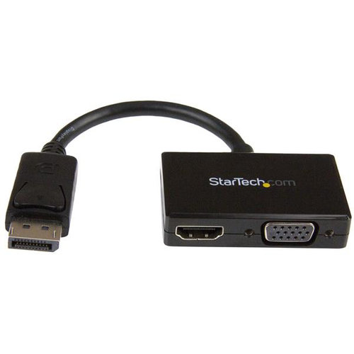 Convertidor de Vídeo StarTech.com – DisplayPort a HDMI/VGA – Negro – DP2HDVGA