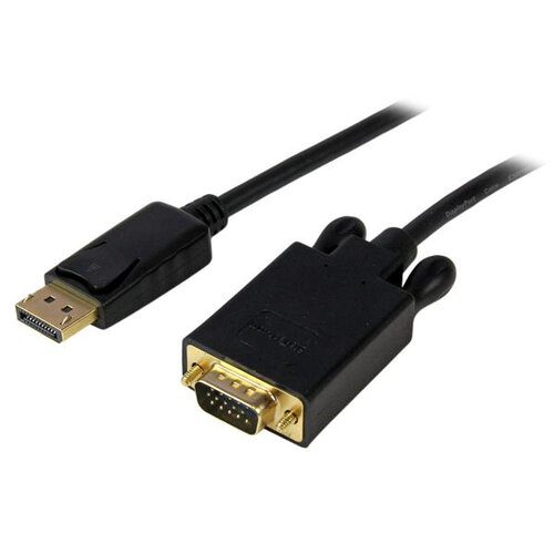 Cable Adaptador de Vídeo StarTech.com – Conecta DisplayPort a VGA – 1.8m – Activo – Negro – DP2VGAMM6B