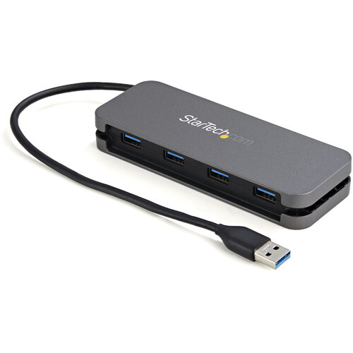 HUB USB 3.0 StarTech.com HB30AM4AB – 4 USB-A – Negro/Gris – HB30AM4AB