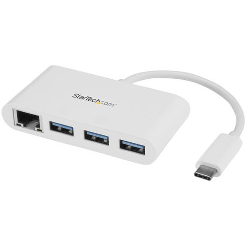 HUB USB StarTech.com HB30C3A1GEA – 3 USB 3.0 – 1 Ethernet – Blanco – HB30C3A1GEA