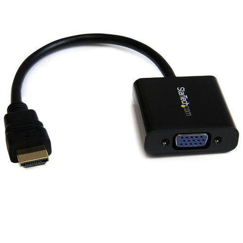 Adaptador de Video StarTech.com – HDMI a VGA – Macho/Hembra – Negro – HD2VGAE2